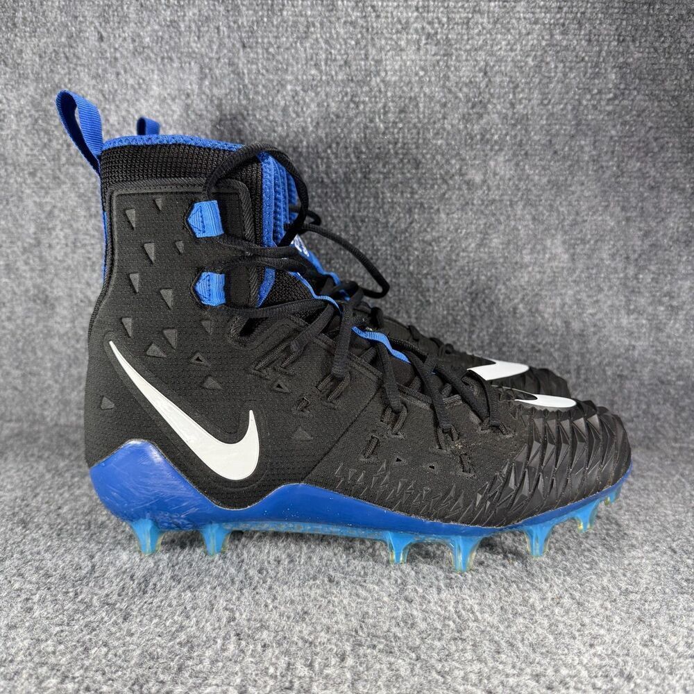 Nike Force Sacage Elite TD Football Cleats Mens 10 Black Blue Royal